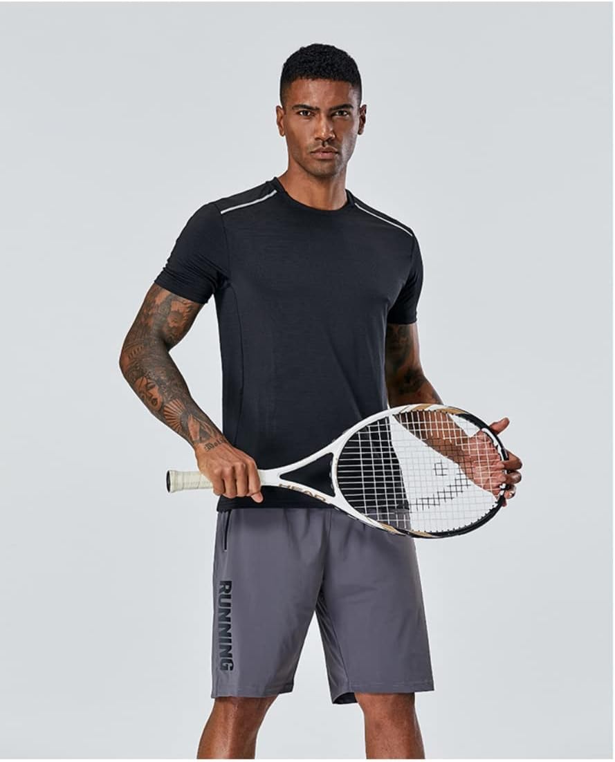 5 Pack Men\u2019s Active Quick Dry Crew Neck T Shirts | Athletic Running Gym Workout Short Sleeve Tee Tops Bulk - Image 6