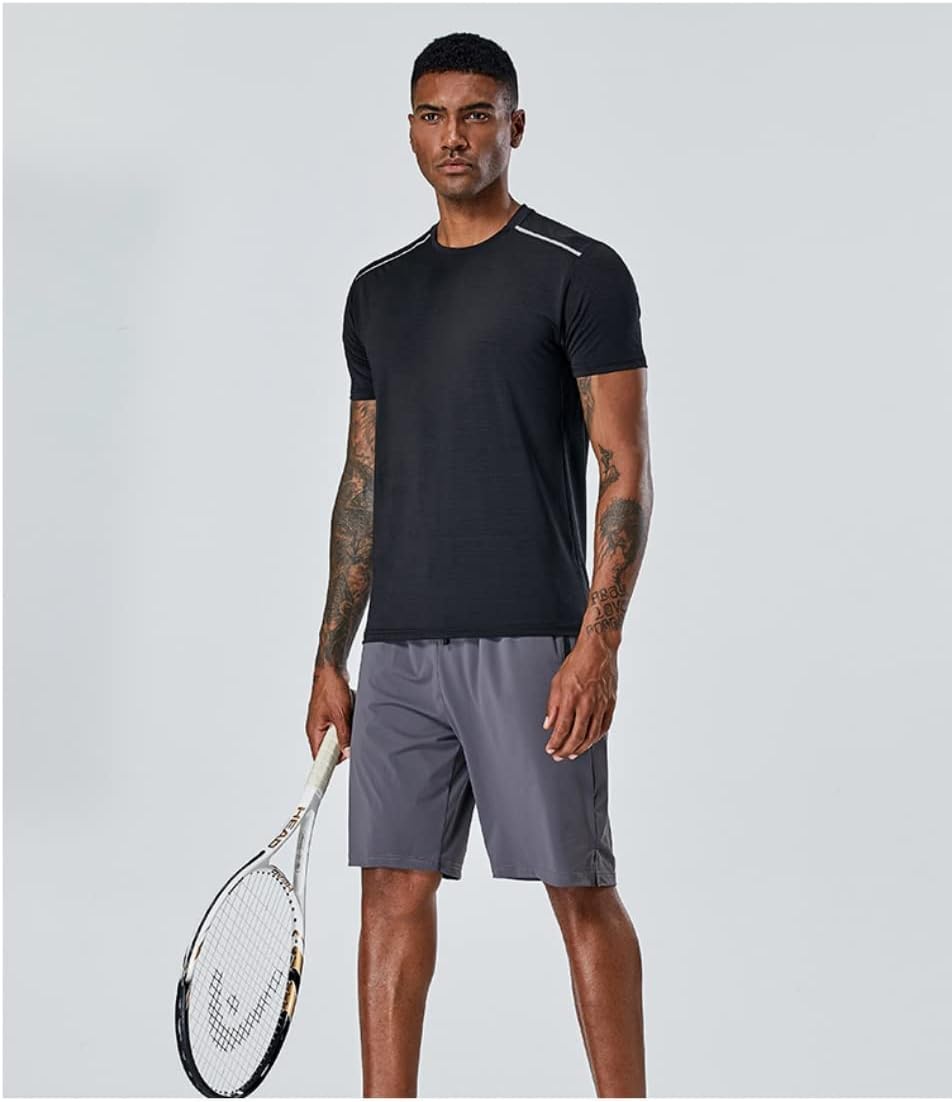 5 Pack Men\u2019s Active Quick Dry Crew Neck T Shirts | Athletic Running Gym Workout Short Sleeve Tee Tops Bulk - Image 8