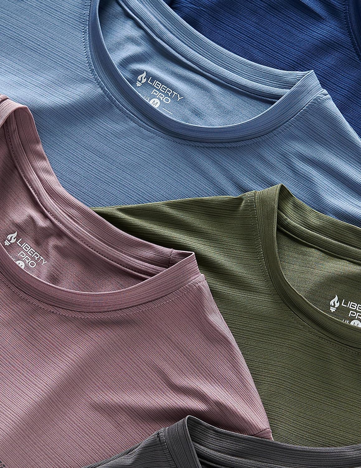 5 Pack Men\u2019s Active Quick Dry Crew Neck T Shirts | Athletic Running Gym Workout Short Sleeve Tee Tops Bulk - Image 7