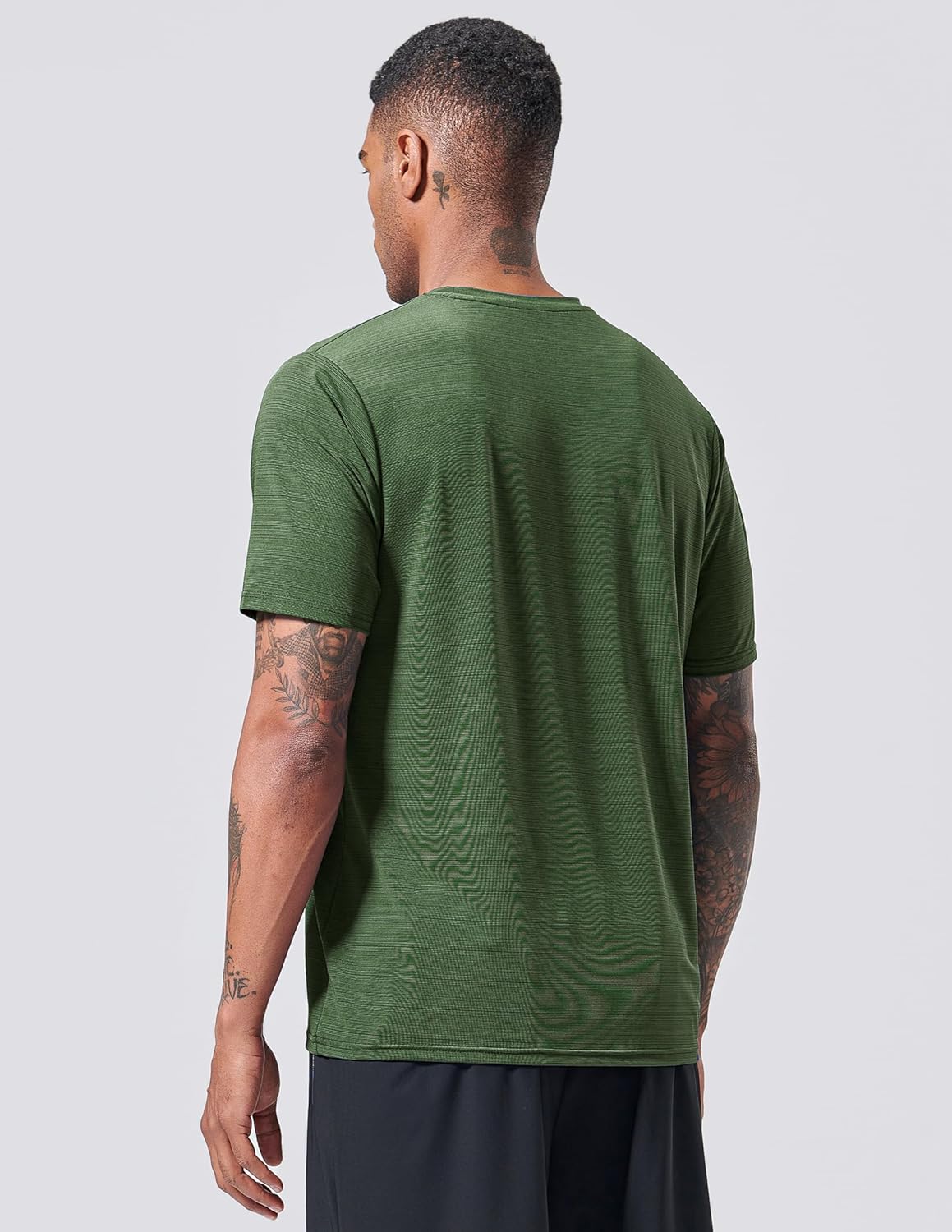 5 Pack Men\u2019s Active Quick Dry Crew Neck T Shirts | Athletic Running Gym Workout Short Sleeve Tee Tops Bulk - Image 5