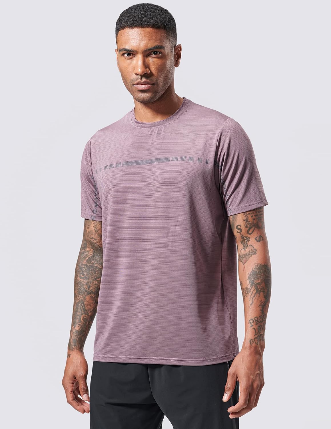 5 Pack Men\u2019s Active Quick Dry Crew Neck T Shirts | Athletic Running Gym Workout Short Sleeve Tee Tops Bulk - Image 2