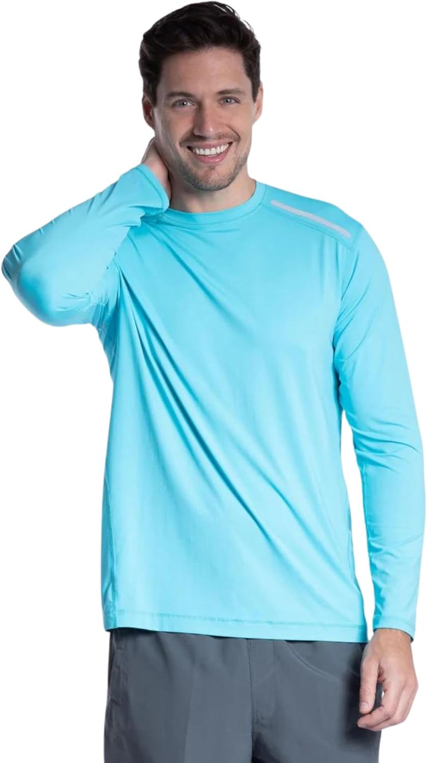 BloqUV Men's UPF 50+ Sun Protection Long Sleeve Active Jet Tee - Image 17