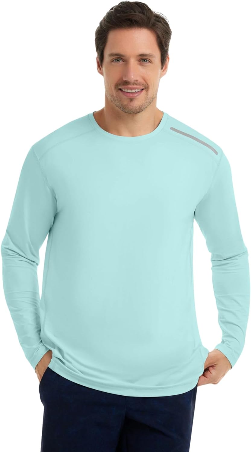 BloqUV Men's UPF 50+ Sun Protection Long Sleeve Active Jet Tee - Image 14