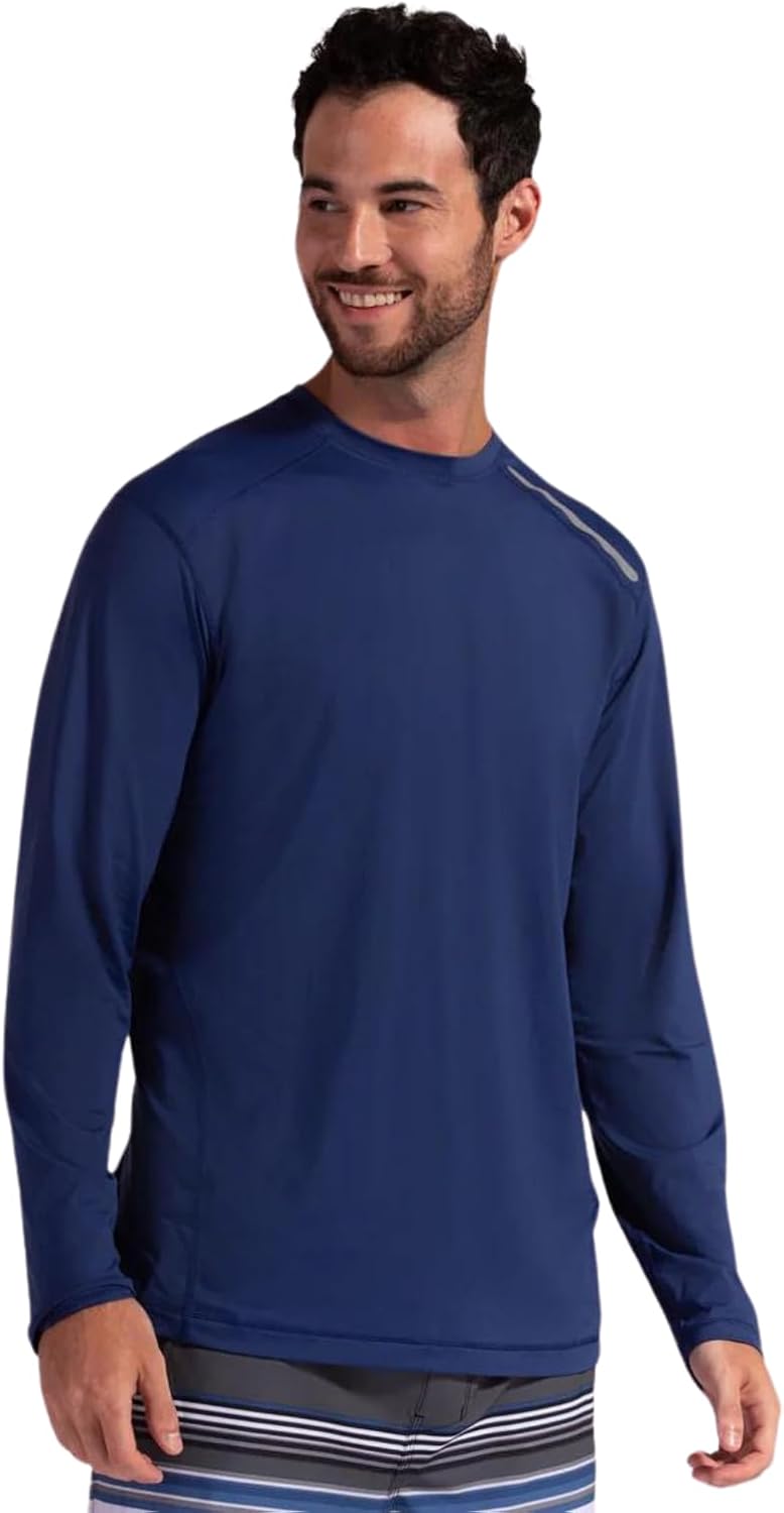 BloqUV Men's UPF 50+ Sun Protection Long Sleeve Active Jet Tee - Image 10