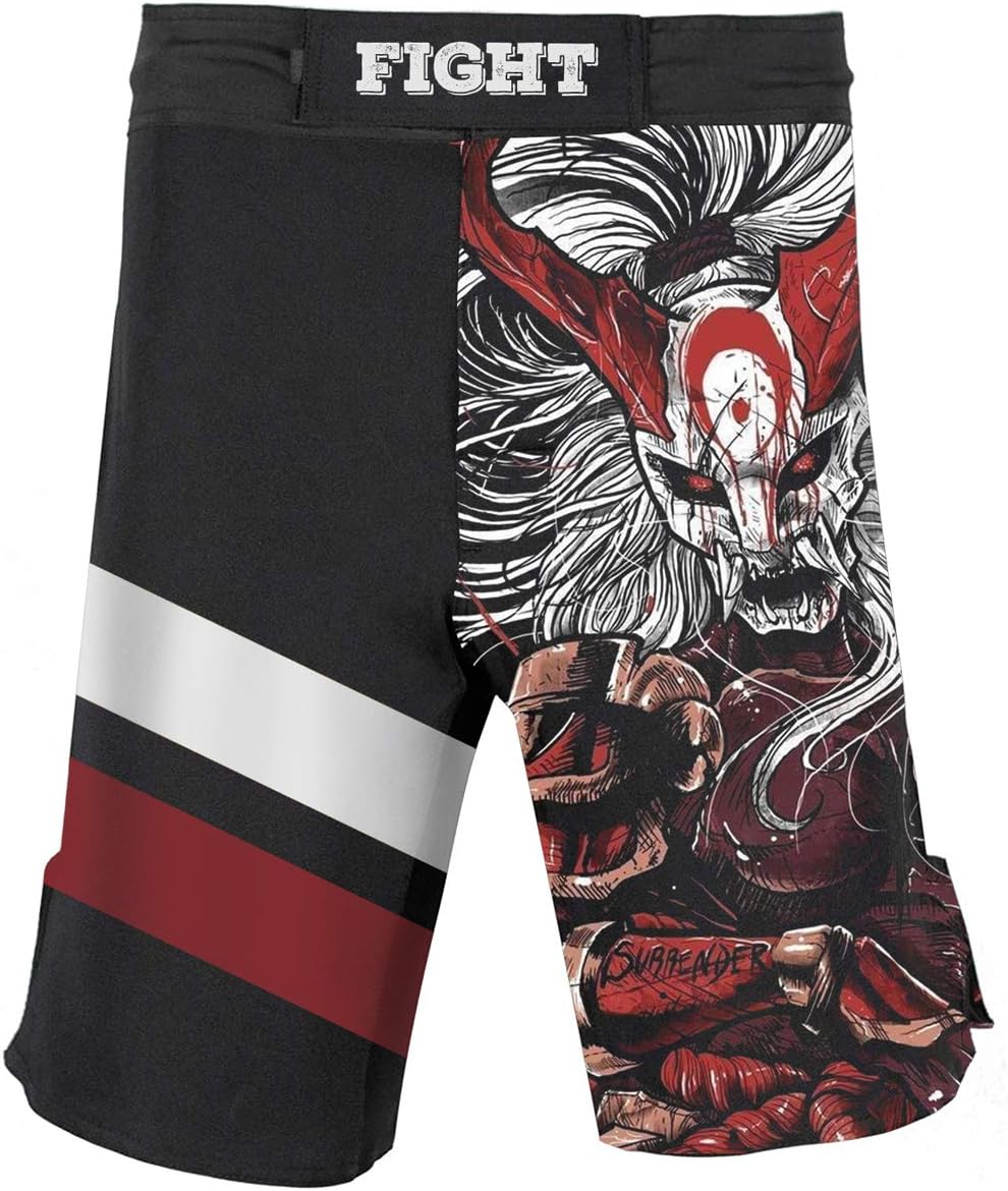 CHOO Men's Mask Samurai Moisture Wicking Gym T-Shirt Quick-Dry Stretch Clothing 2-Pack (Shortsleeve + Shorts), XX-Large - Image 4