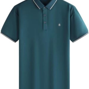 DUYHBAWRS Quick-Dry Breathable Linen Ice Silk Shirt Mulberrys Silk Short-Sleeve T-Shirt for Men's