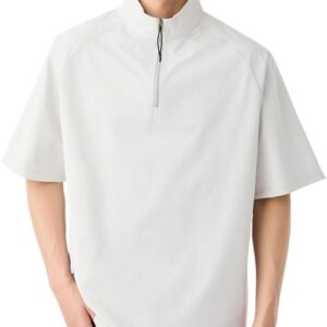 ERTXGBA Men's Fashion Sports Quick-Drying Short Sleeves Leisure Polyester Uniform Vest Outdoor Breathable Business T-Shirt(OneColor,3X-Large)