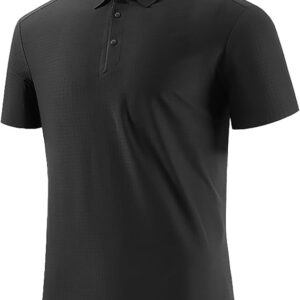 Men's Golf Shirt Short Sleeve Moisture Wicking Cooling Dry Fit Solid Casual Golf Polo Shirts for Men,True Classic Tees