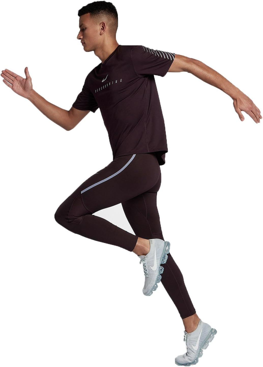 Nike Men`s Dri-FIT Miler Short Sleeve T-Shirt (Port Whine(858075-652)/Reflective Silver, XX-Large) - Image 3