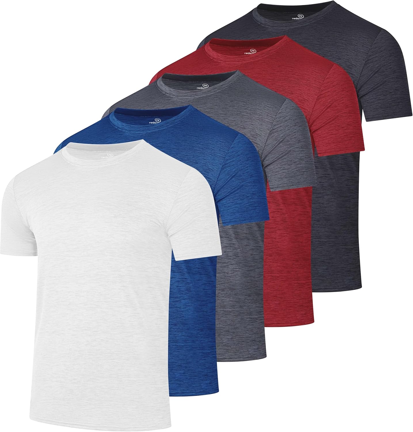 Real Essentials 5 Pack: Men\u2019s Short Sleeve Dry Fit T-Shirts \u2013 Moisture Wicking Athletic Workout Gym Fitness Casual Tees - Image 10