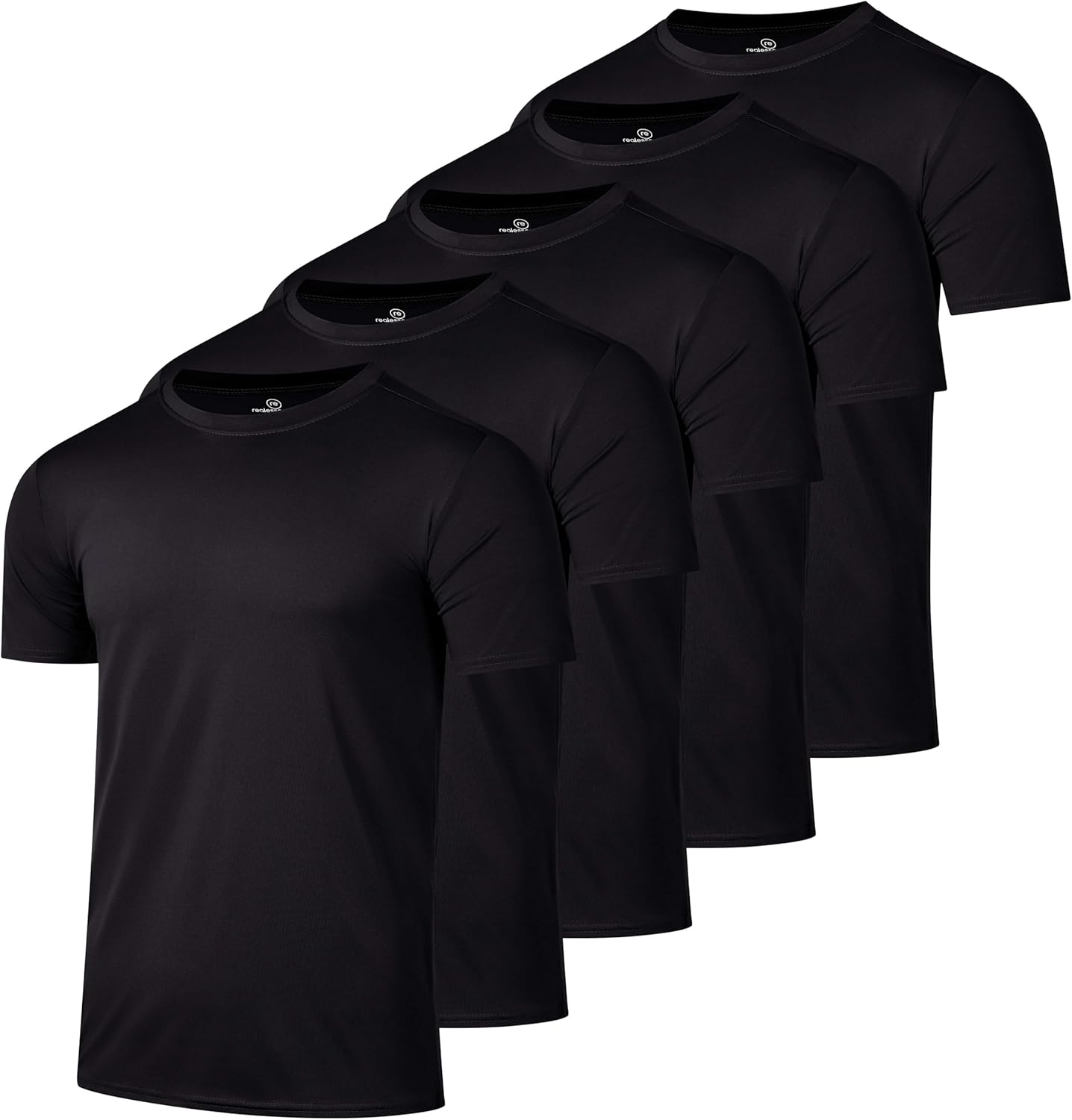 Real Essentials 5 Pack: Men\u2019s Short Sleeve Dry Fit T-Shirts \u2013 Moisture Wicking Athletic Workout Gym Fitness Casual Tees - Image 8