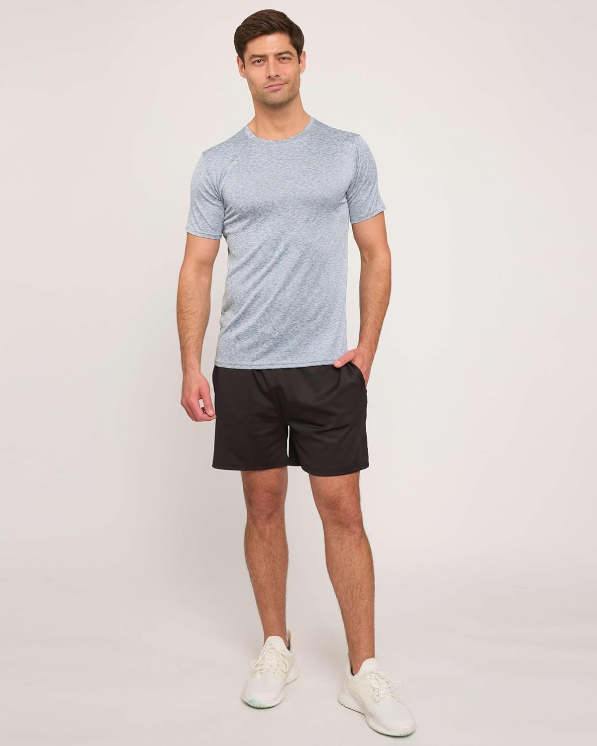 Real Essentials 5 Pack: Men\u2019s Short Sleeve Dry Fit T-Shirts \u2013 Moisture Wicking Athletic Workout Gym Fitness Casual Tees - Image 5