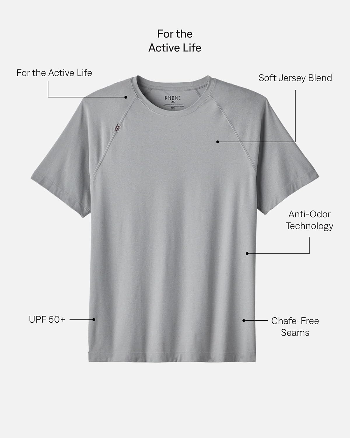 Rhone Reign Mens Workout Shirts, Anti-Odor, Quick Dry Mens Gym Shirts, Workout Shirts for Men - Image 2