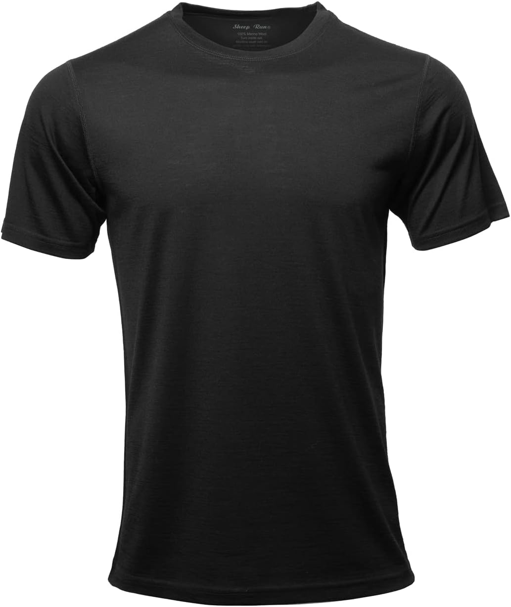 SHEEP RUN Men's Merino Wool Lightweight Hiking Running Workout Breathable Base Layer T Shirt - Image 9