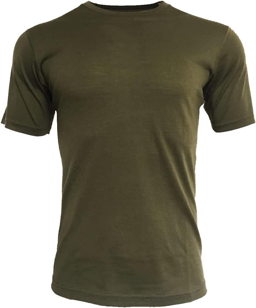 SHEEP RUN Men's Merino Wool Lightweight Hiking Running Workout Breathable Base Layer T Shirt