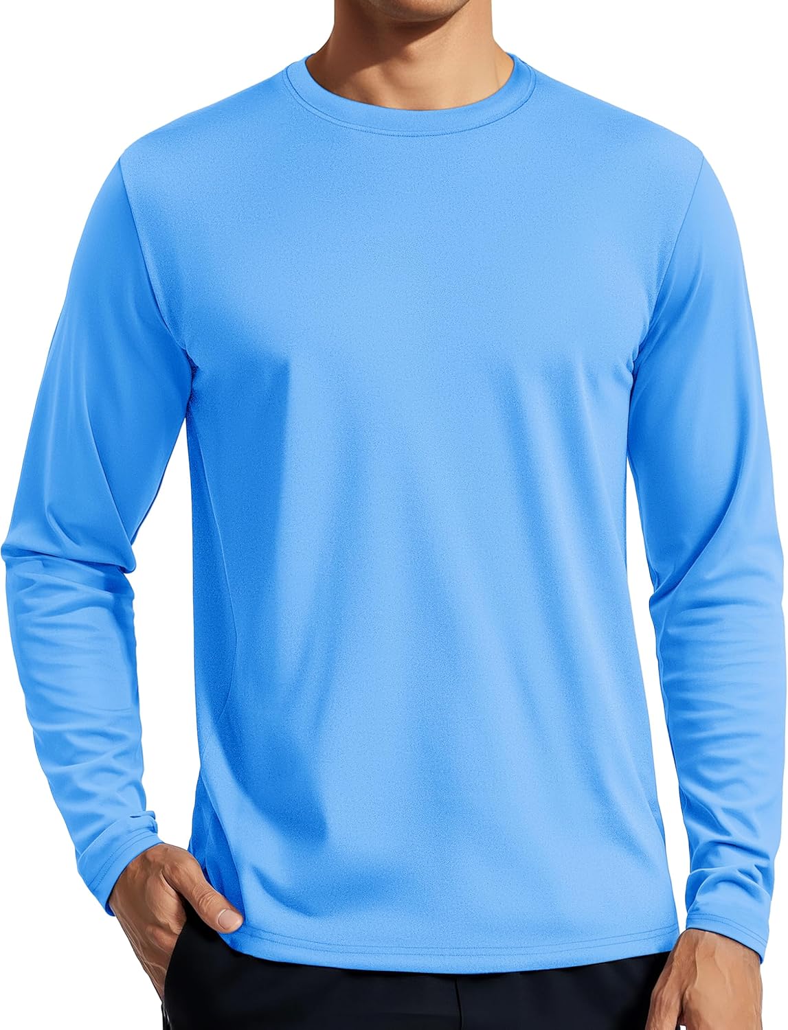 TACVASEN Men's Long Sleeve UPF 80+ Shirts Sun Protection UV SPF Shirts Rash Guard Fishing Running Quick Dry Lightweight