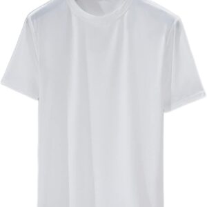 ZUIAI Nylon Silk Basic T-Shirts Men Short Sleeve Sportswear Breathable Quick Dry Gym Tshirts Male Cooling Workout Tees